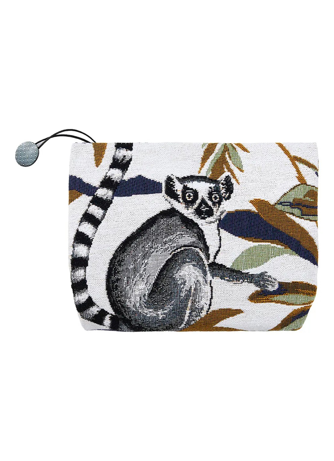Yves Delorme Lemurien toilettas 16 x 22 cm - voorkant 2 gebroken wit