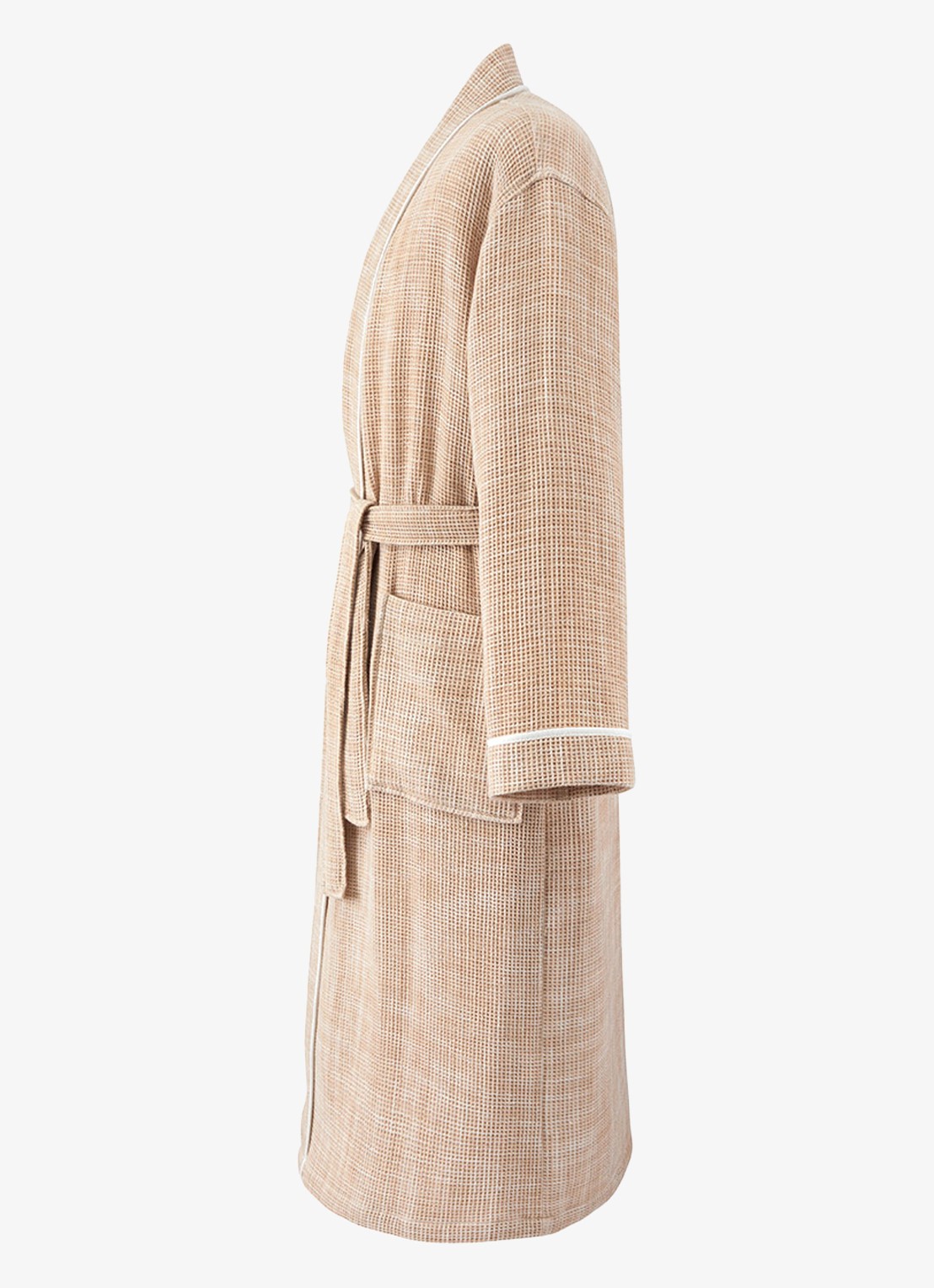 Yves Delorme Léo badjas van katoen - unisex - voorkant 5 beige