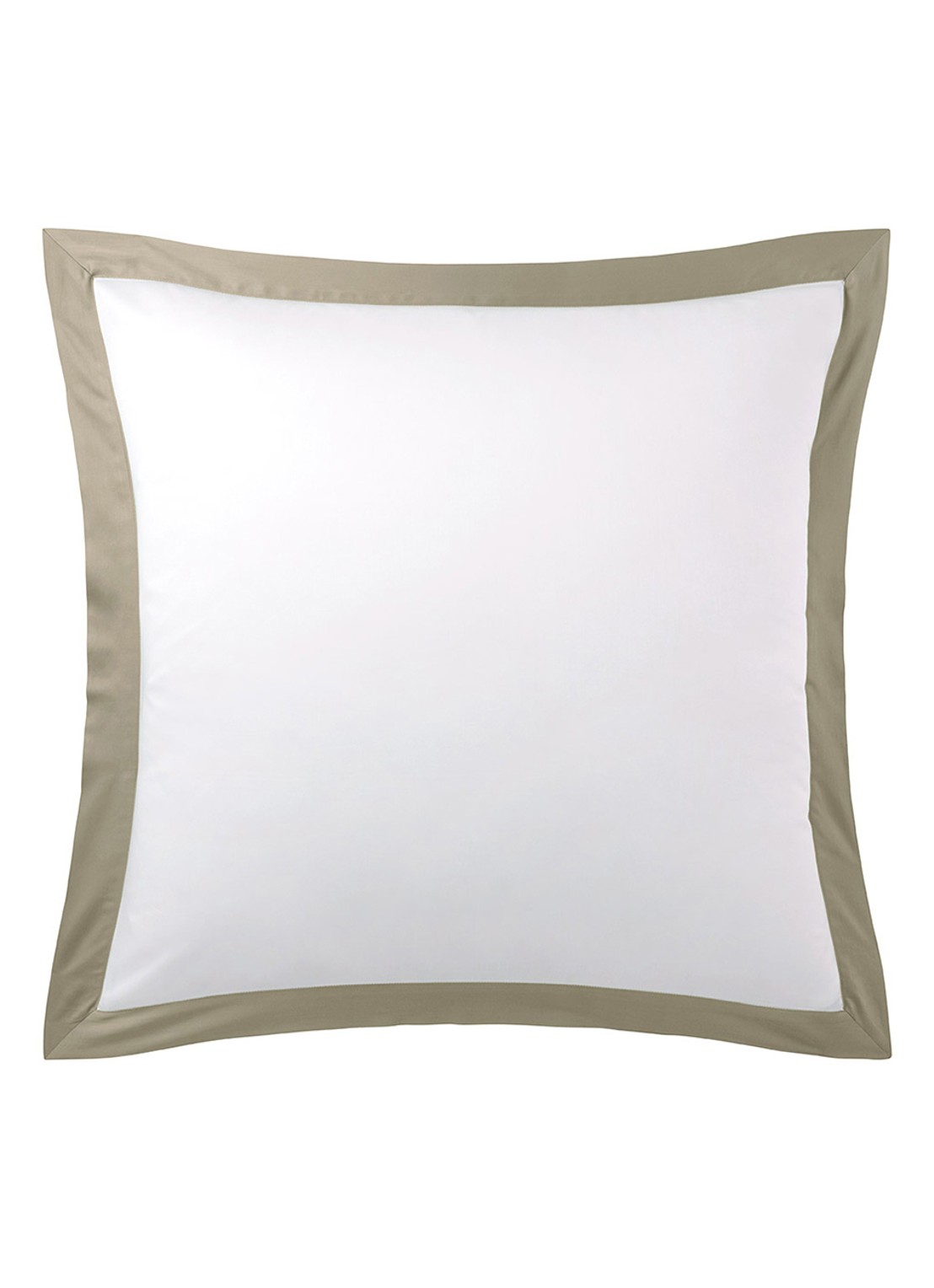Yves Delorme Linea kussensloop 120TC - voorkant khaki