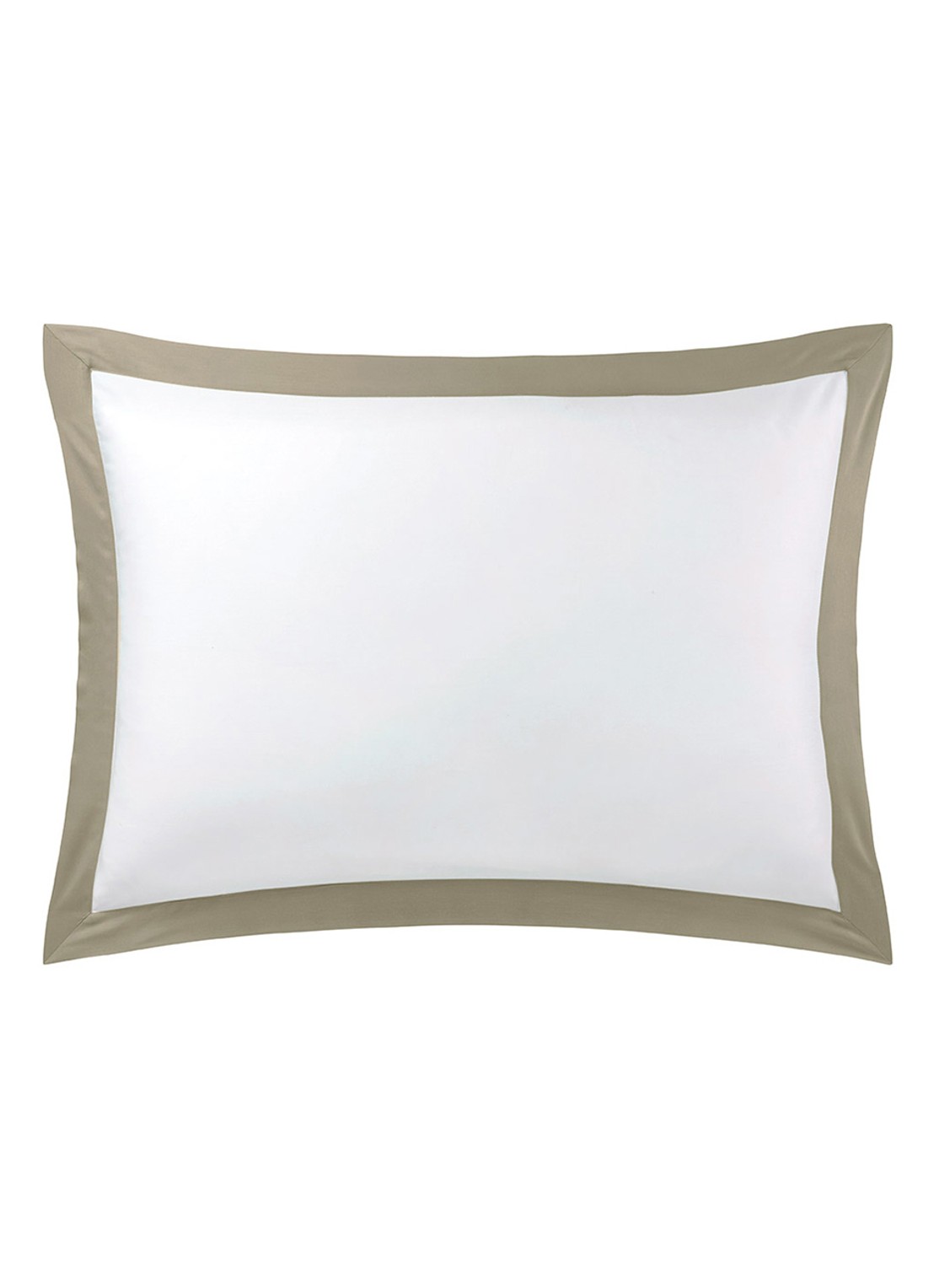 Yves Delorme Linea kussensloop 120TC - voorkant 2 khaki