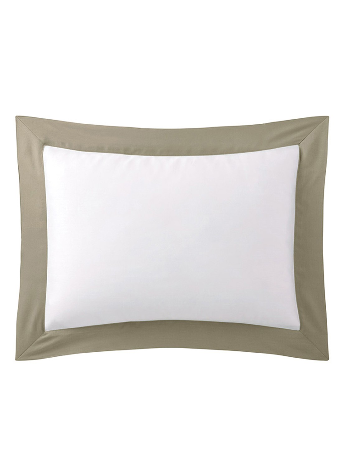 Yves Delorme Linea kussensloop 120TC - voorkant 3 khaki