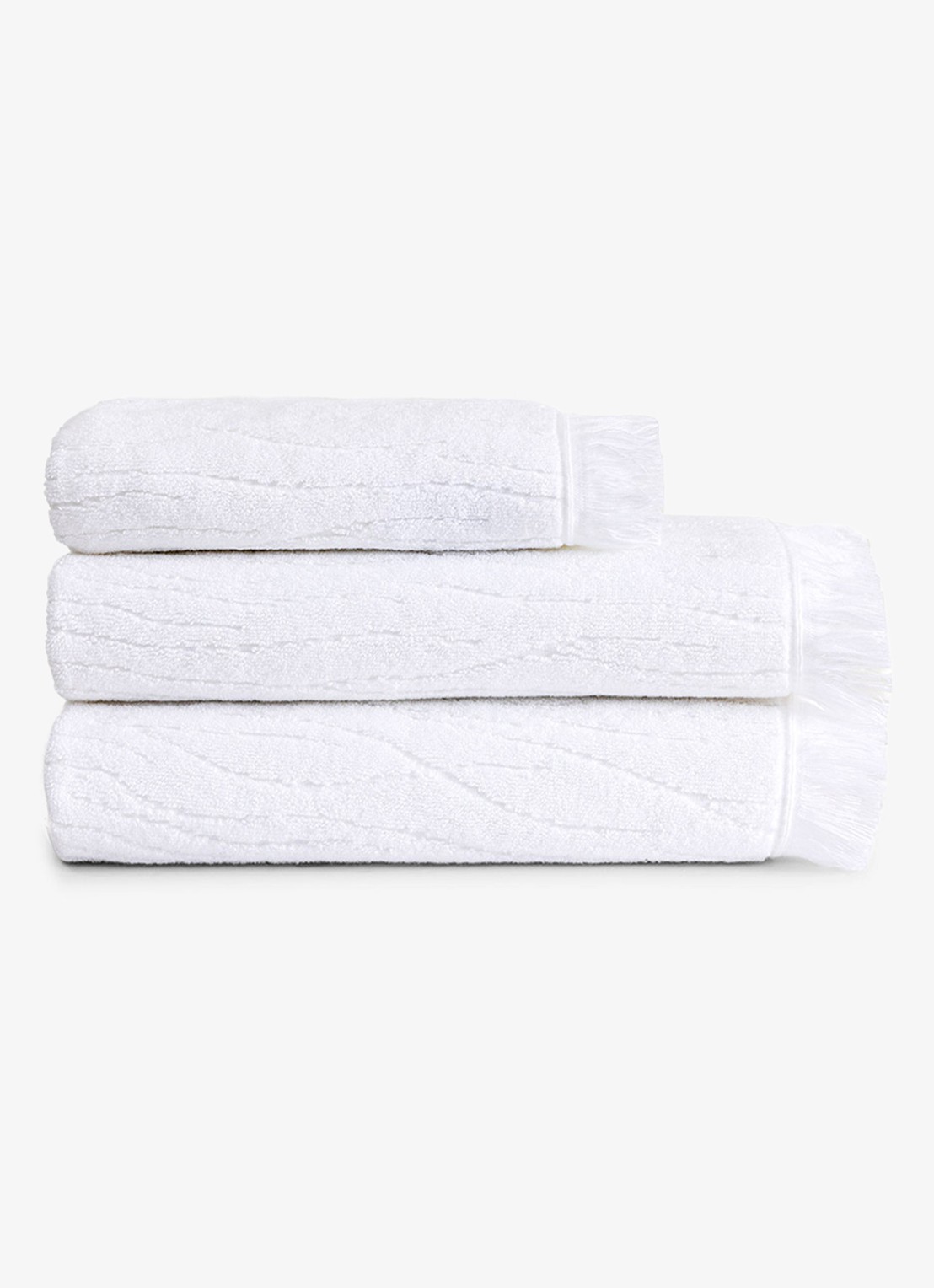 Yves Delorme Luciole badhanddoek - 530 gr/m2 - 90 x 150 cm - detail 3 wit