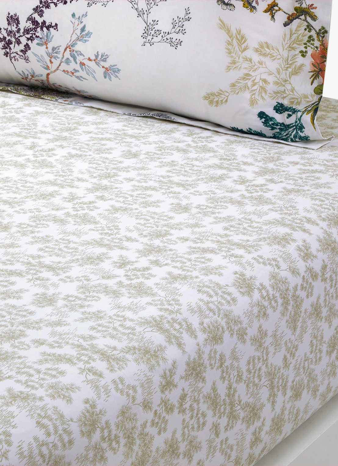 Yves Delorme Naïades hoeslaken van  katoen 80 TC, hoekhoogte 40 cm - voorkant 3 beige
