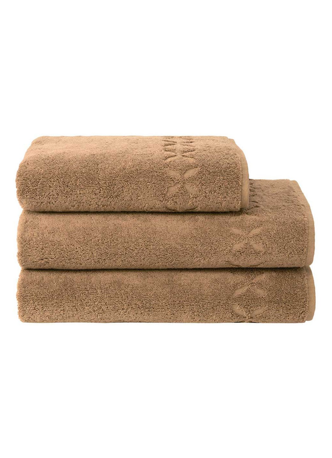 Yves Delorme Nature Amande badlaken - 550 gr/m2 - voorkant 5 camel