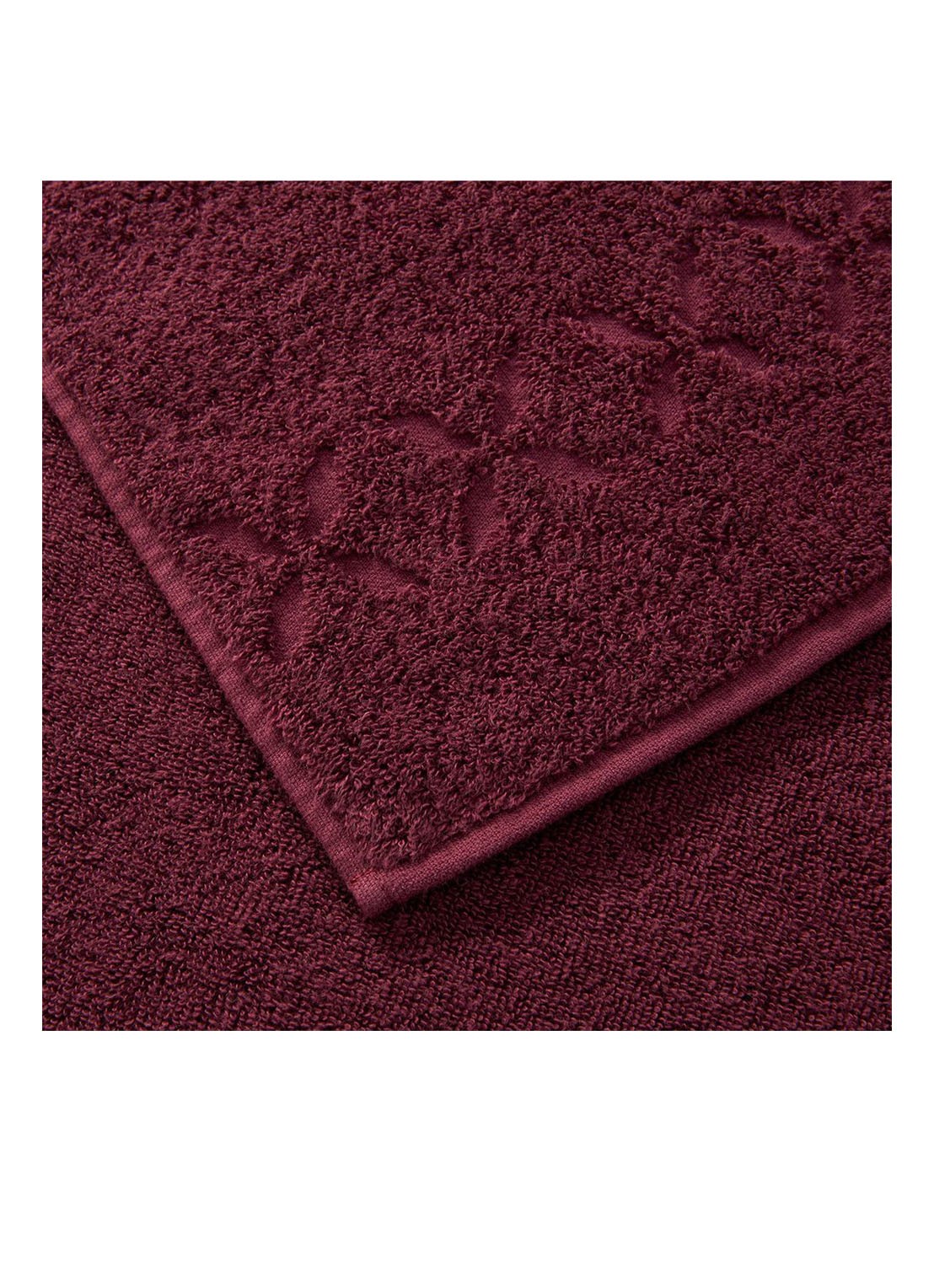 Yves Delorme Nature Amande badlaken - 550 gr/m2 - detail 5 aubergine