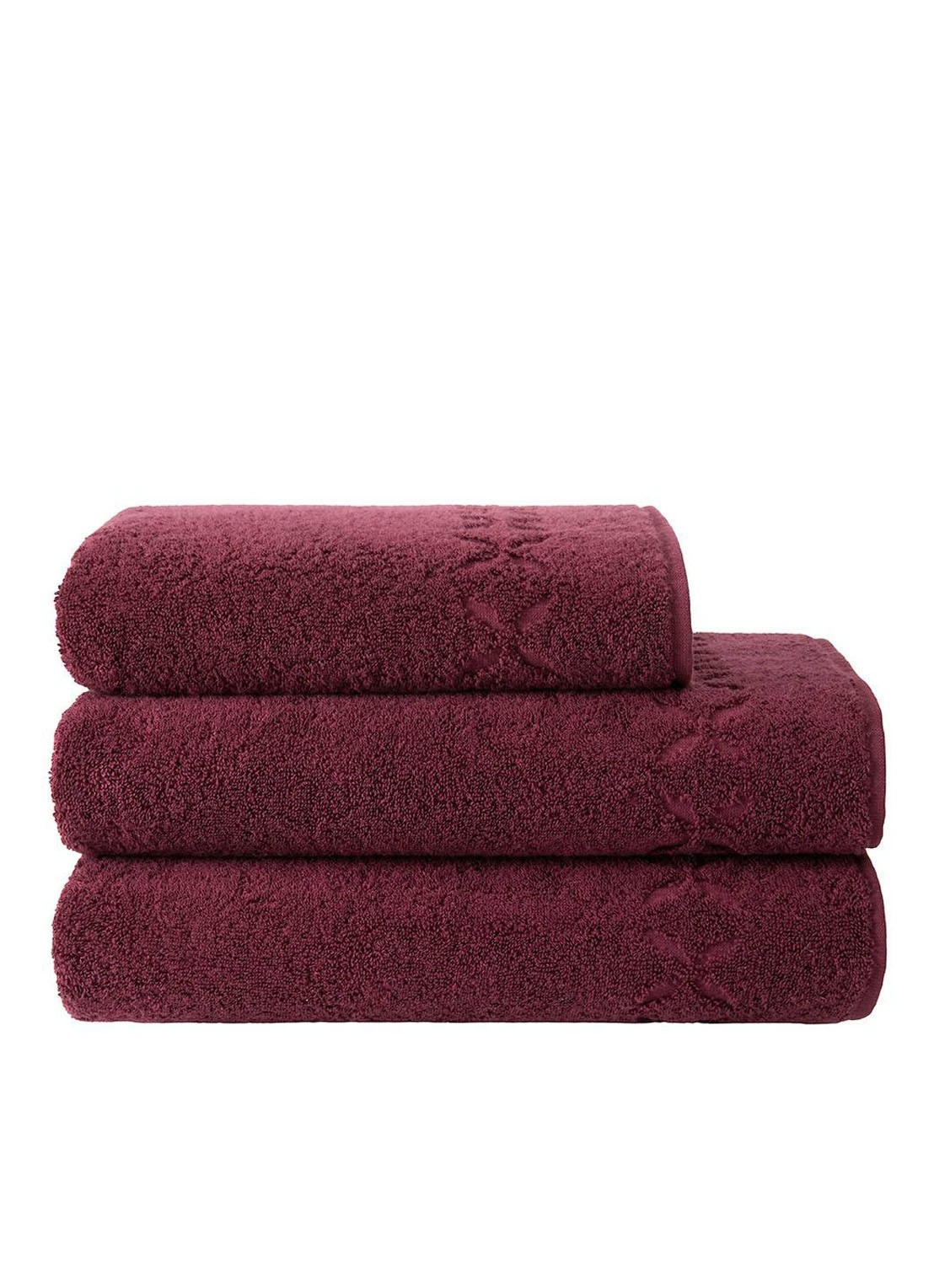 Yves Delorme Nature Amande badlaken - 550 gr/m2 - detail 6 aubergine