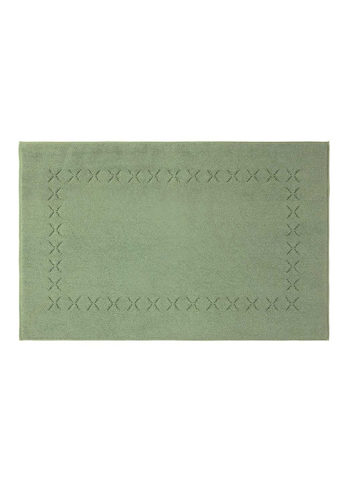 Yves Delorme Nature Amande badmat 55 x 90 cm - voorkant groen