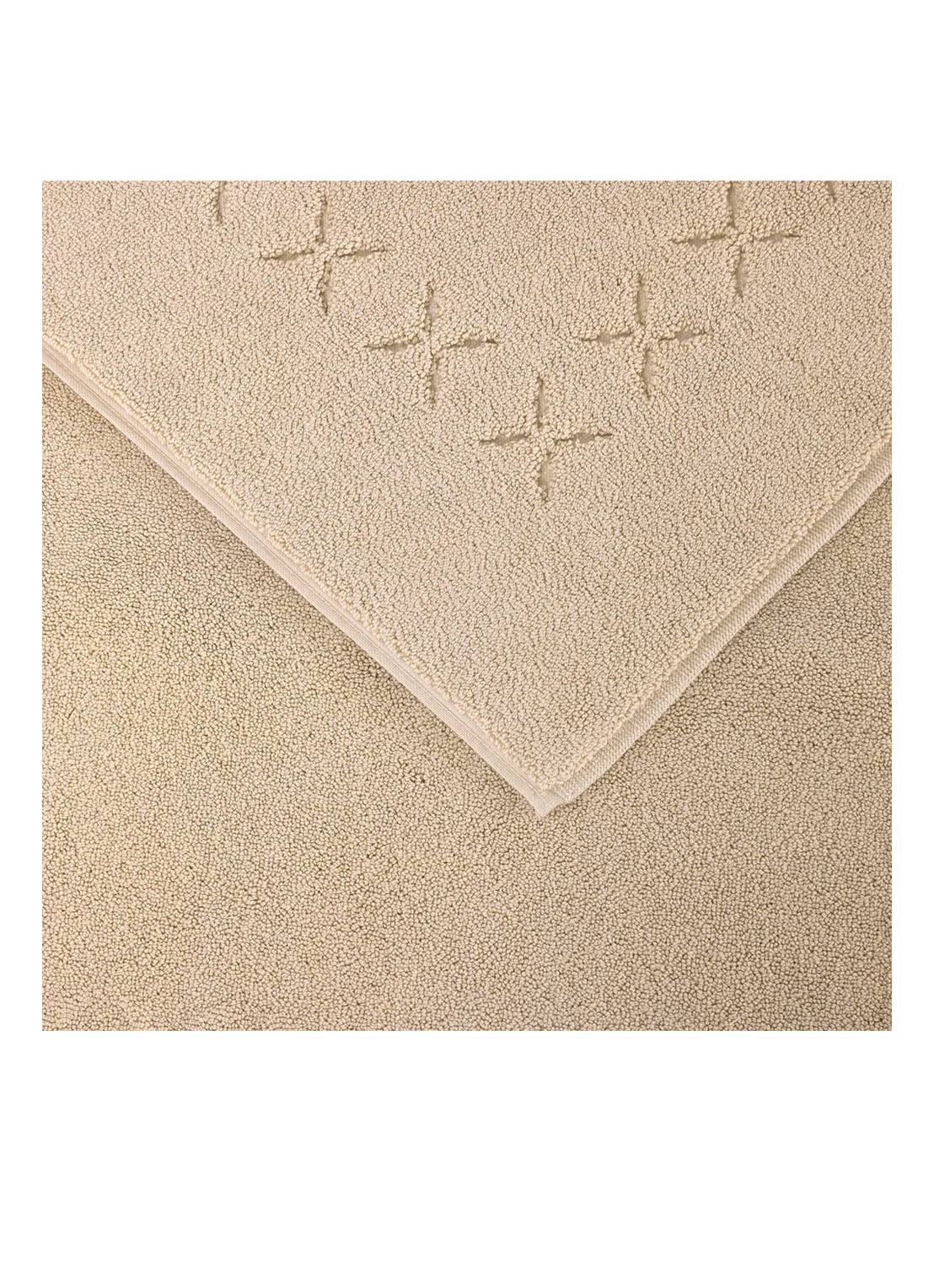 Yves Delorme Nature Amande badmat 55 x 90 cm - achterkant grijs