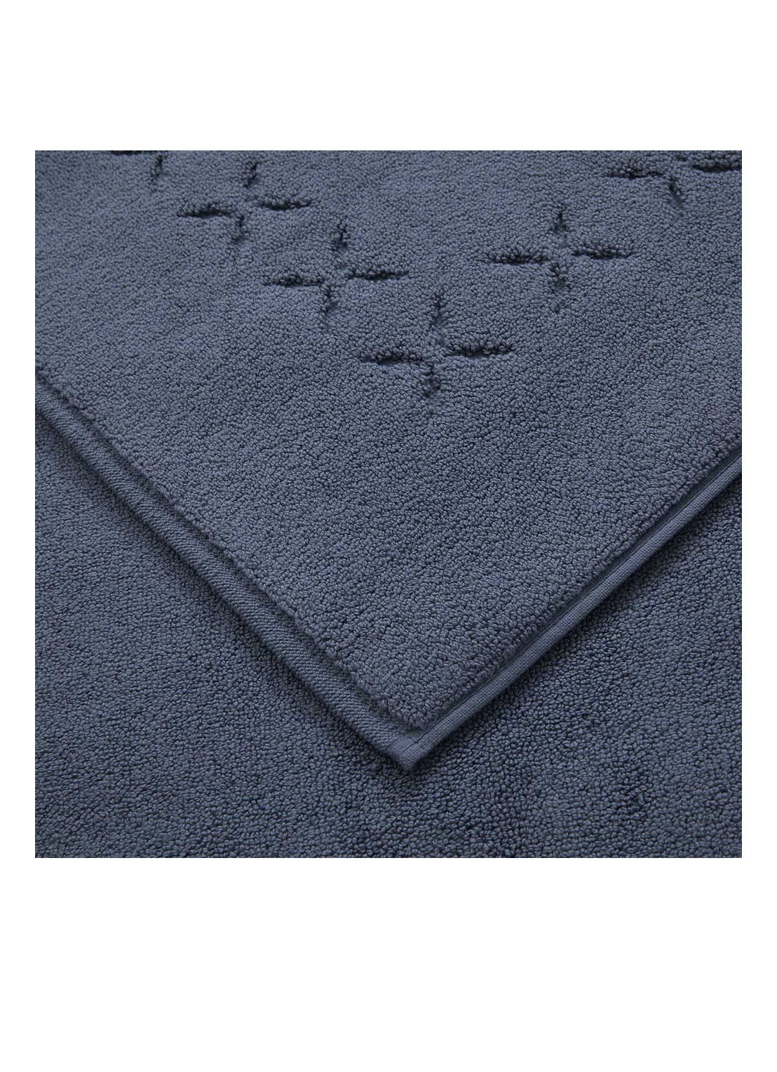 Yves Delorme Nature Amande badmat 55 x 90 cm - achterkant 3 donkerblauw