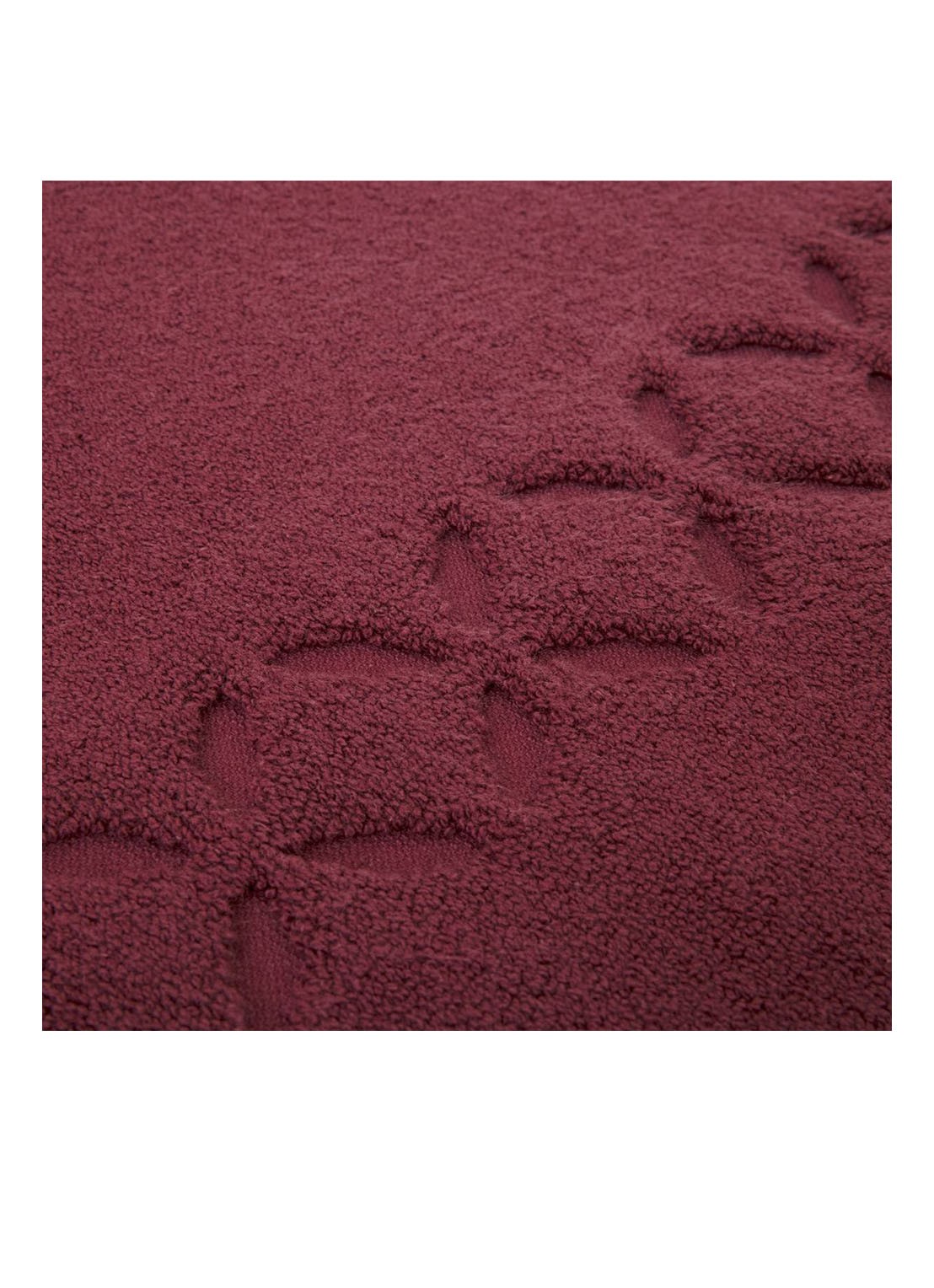 Yves Delorme Nature Amande badmat 55 x 90 cm - achterkant 4 aubergine