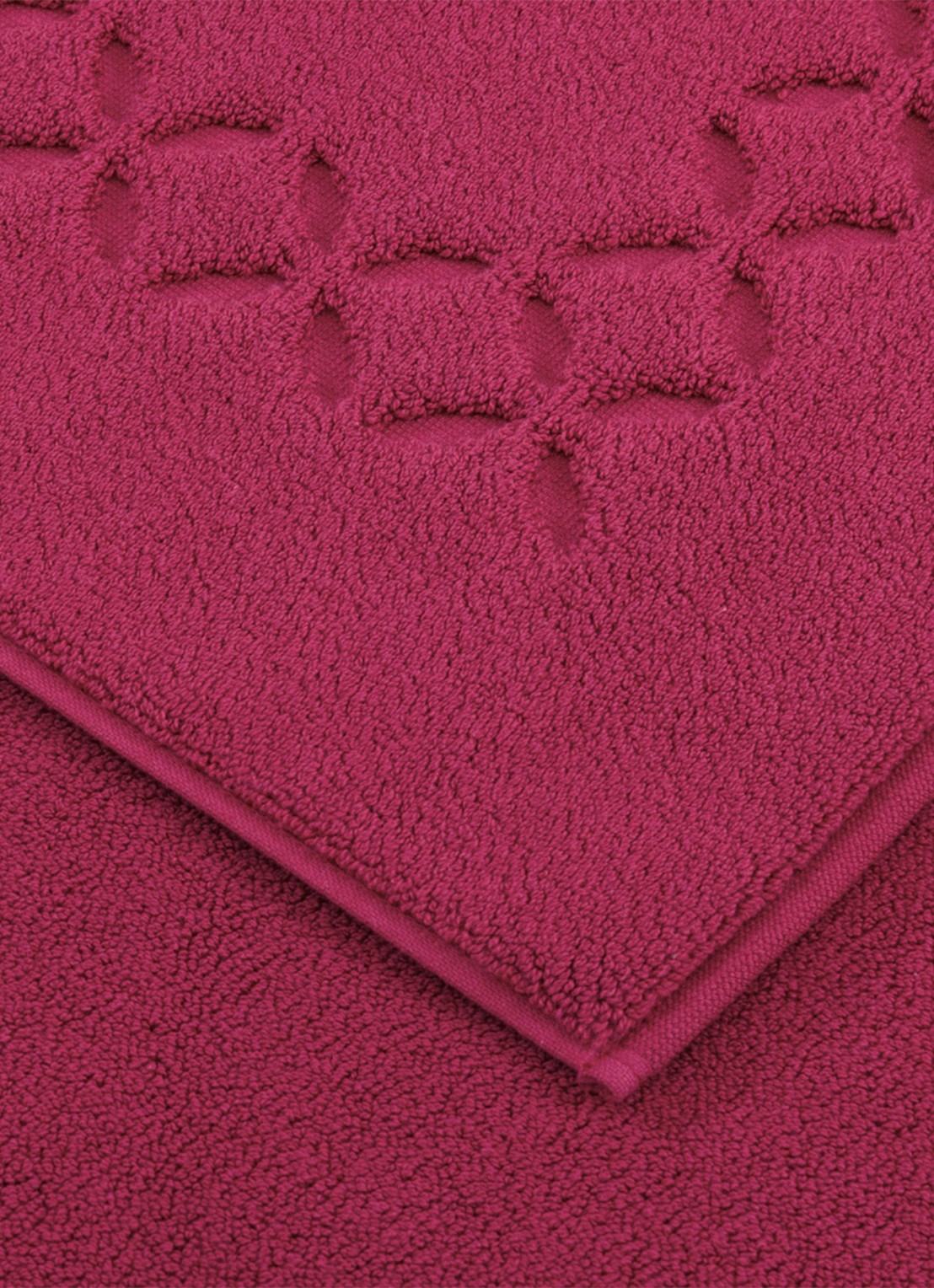 Yves Delorme Nature Amande badmat 55 x 90 cm - detail 3 fuchsia