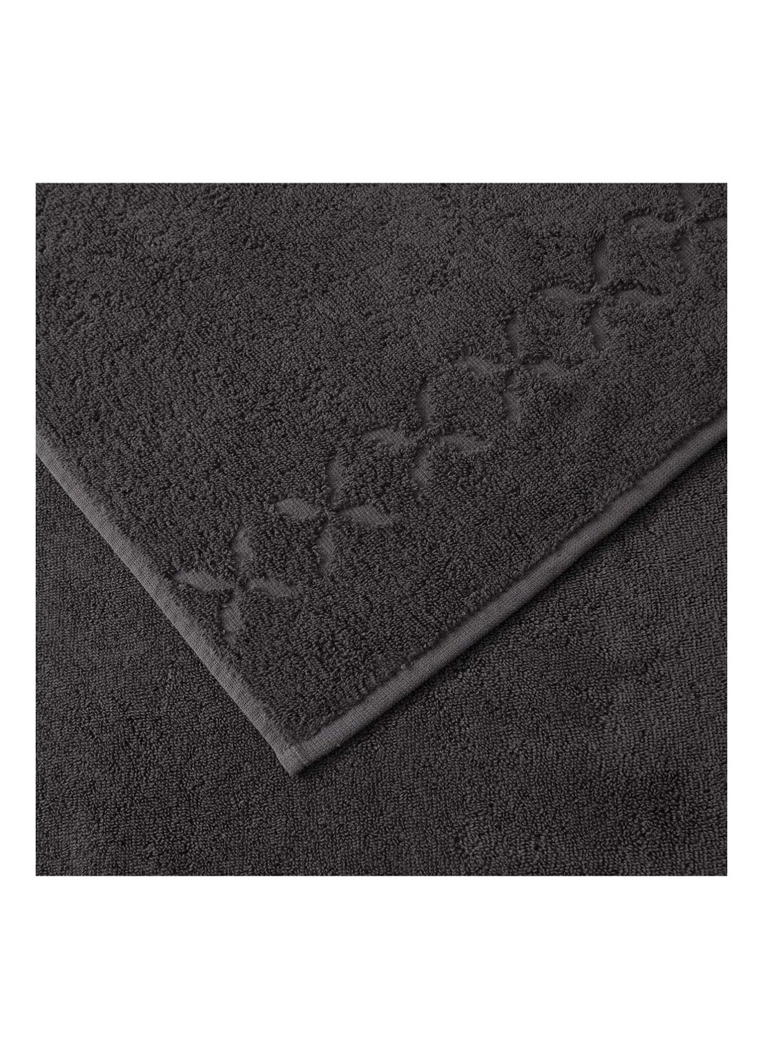 Yves Delorme Nature Amande gastendoek - 550 gr/m2 - detail donkergrijs