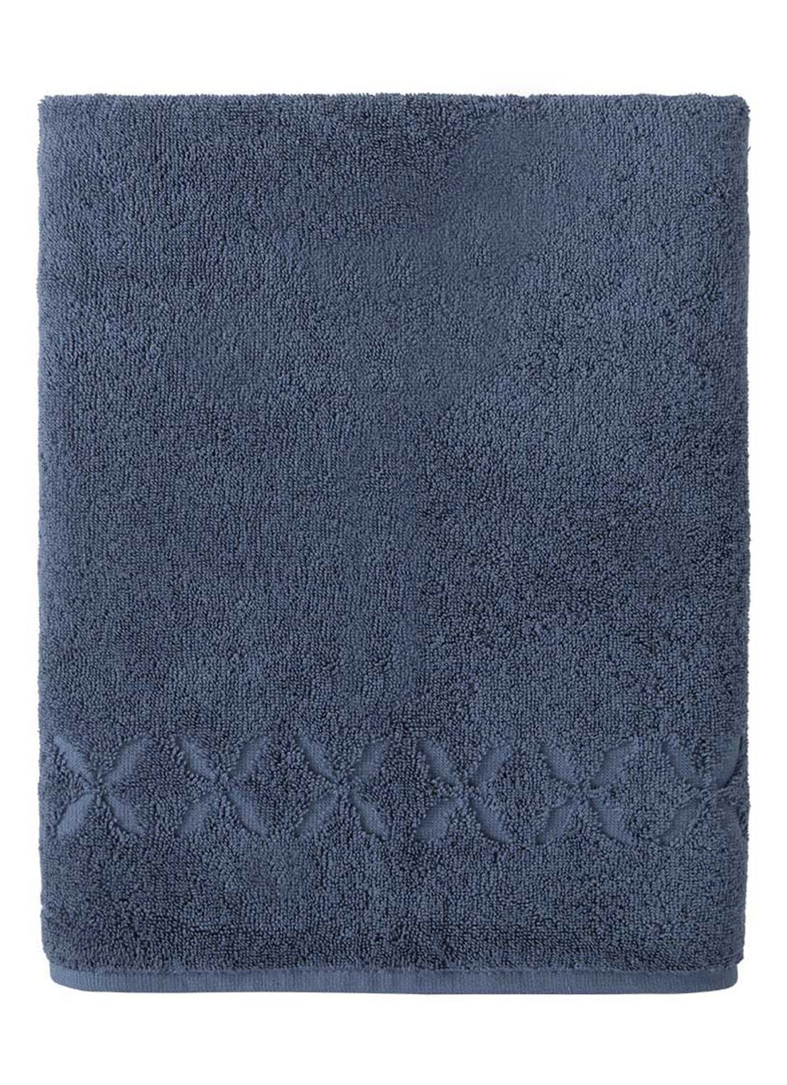 Yves Delorme Nature Amande gastendoek - 550 gr/m2 - detail 4 staalblauw
