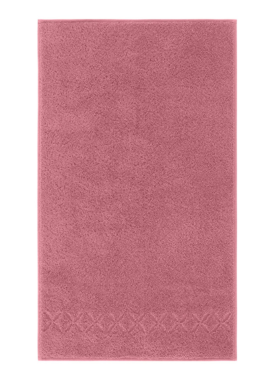 Yves Delorme Nature Amande gastendoek - 550 gr/m2 - voorkant roze