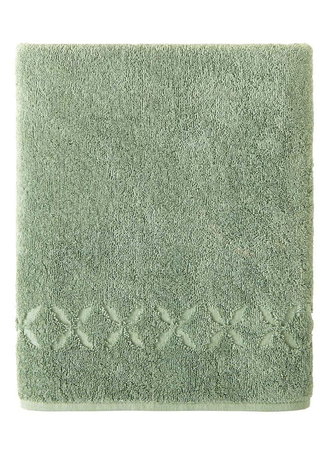 Yves Delorme Nature Amande handdoek - 550 gr/m2 - detail 4 groen