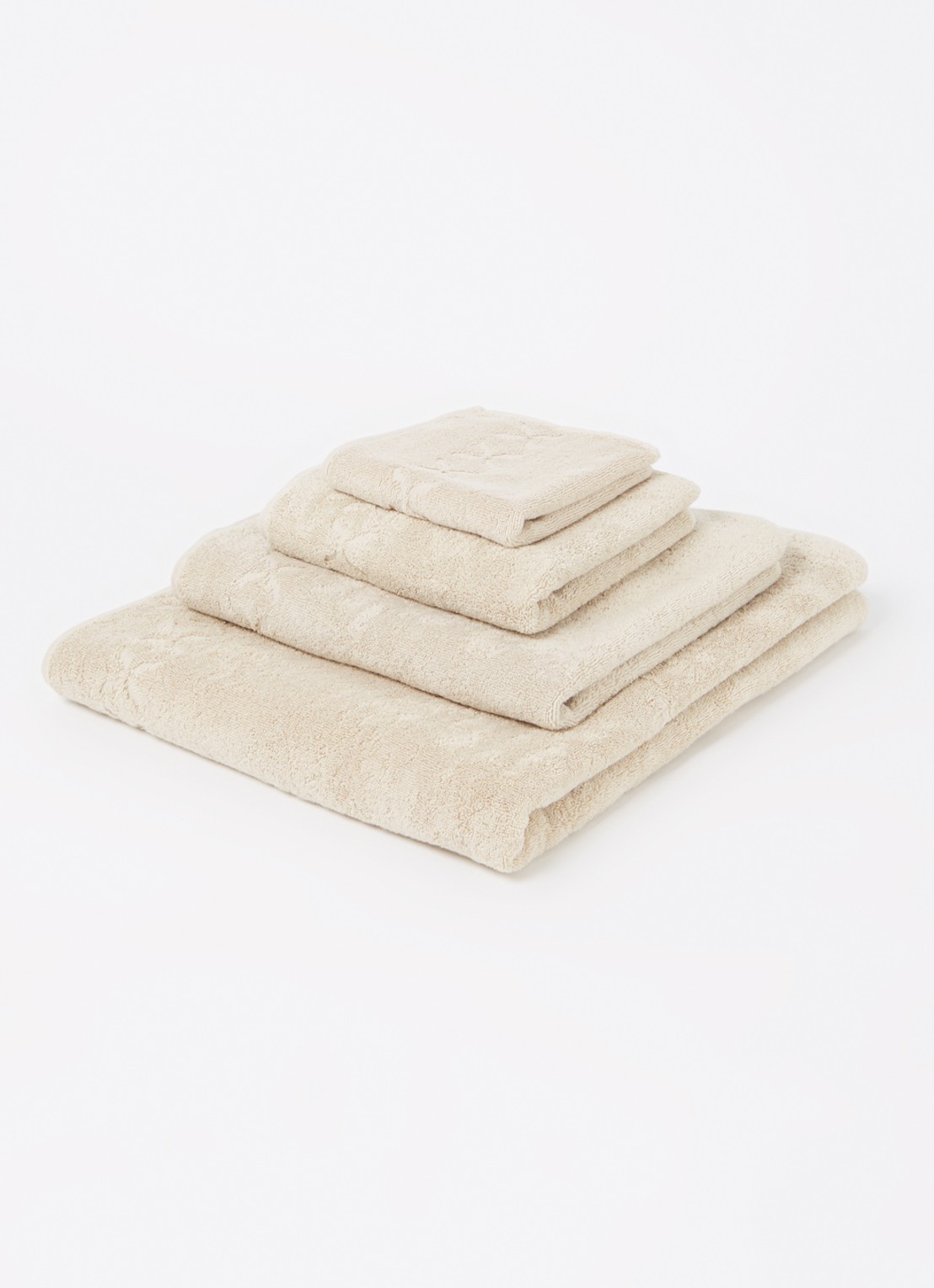 Yves Delorme Nature Amande handdoek - 550 gr/m2 - voorkant 3 beige