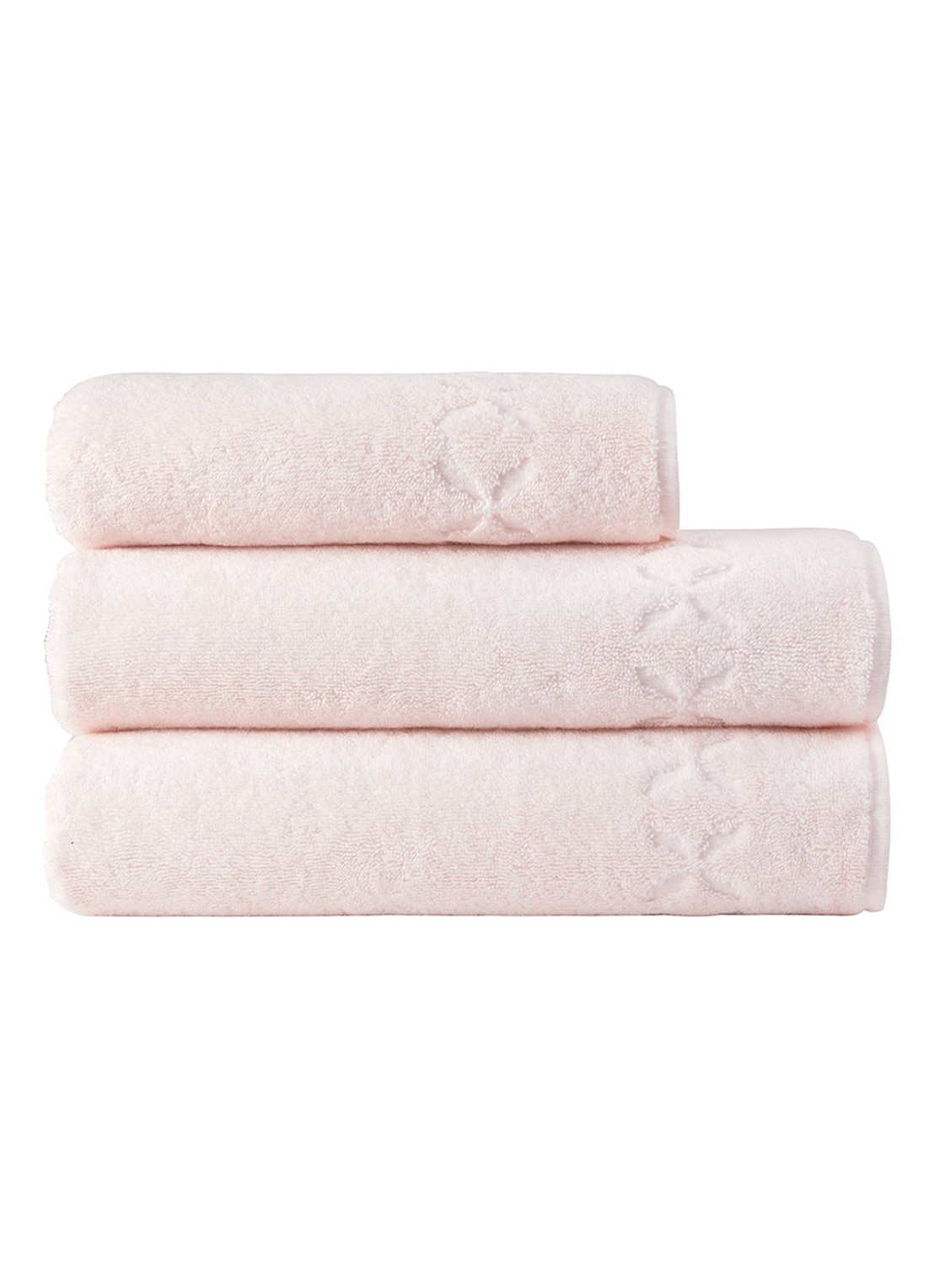 Yves Delorme Nature Amande handdoek - 550 gr/m2 - detail 4 lichtroze