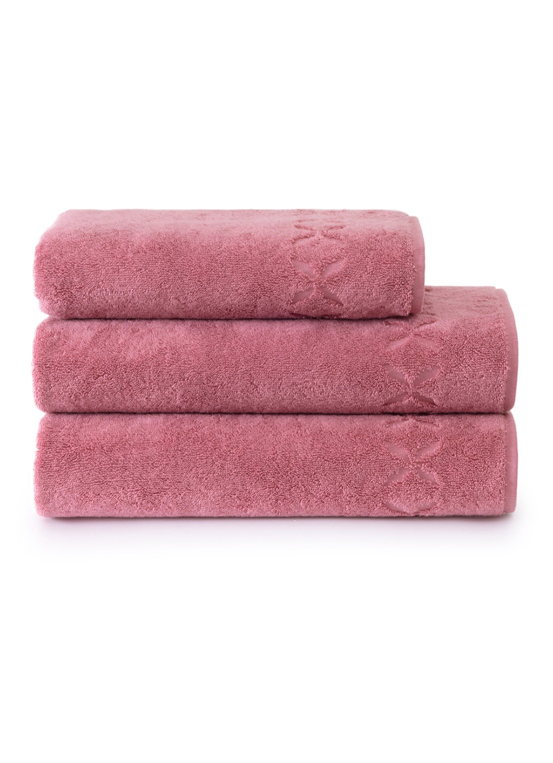 Yves Delorme Nature Amande handdoek - 550 gr/m2 - achterkant 4 roze