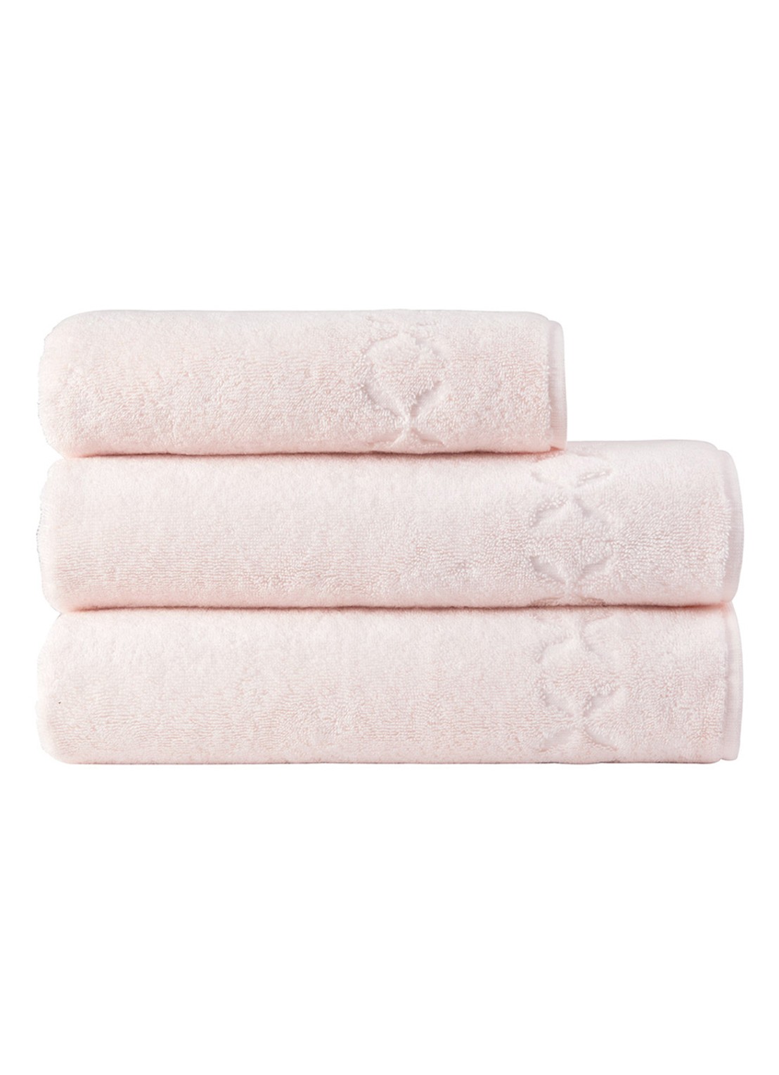 Yves Delorme Nature Amande washand - 550 gr/m2 - 33 x 33 cm - achterkant lichtroze