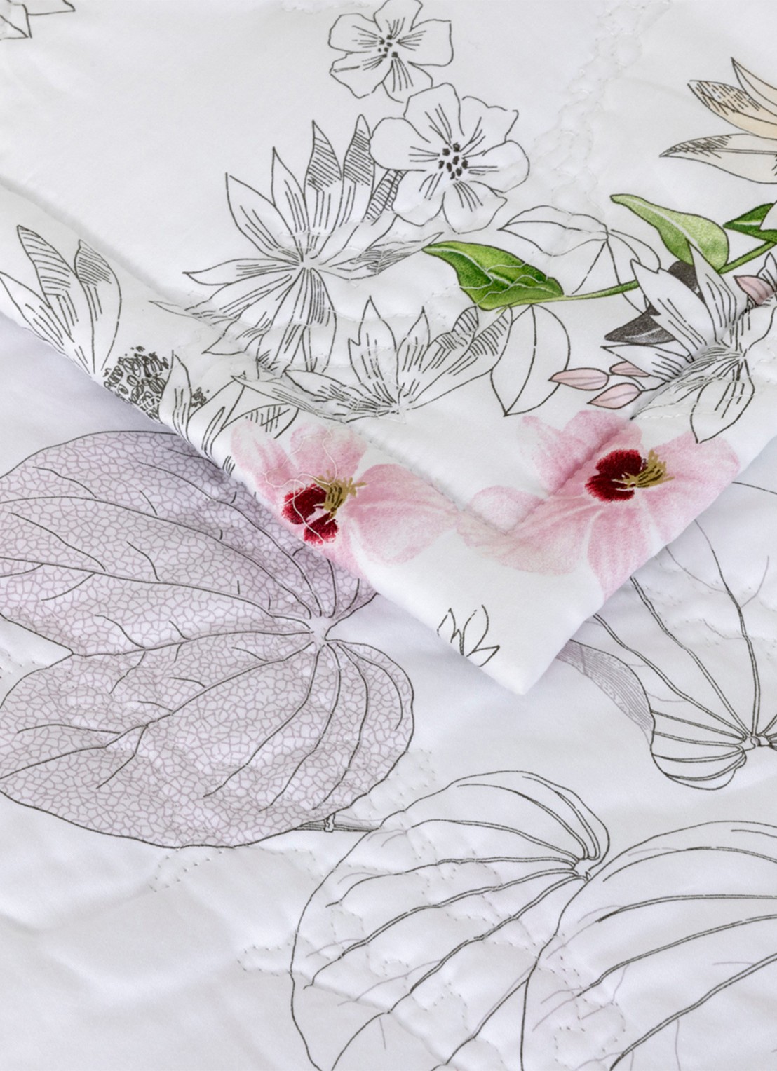 Yves Delorme Orchidee bedsprei - voorkant 2 wit