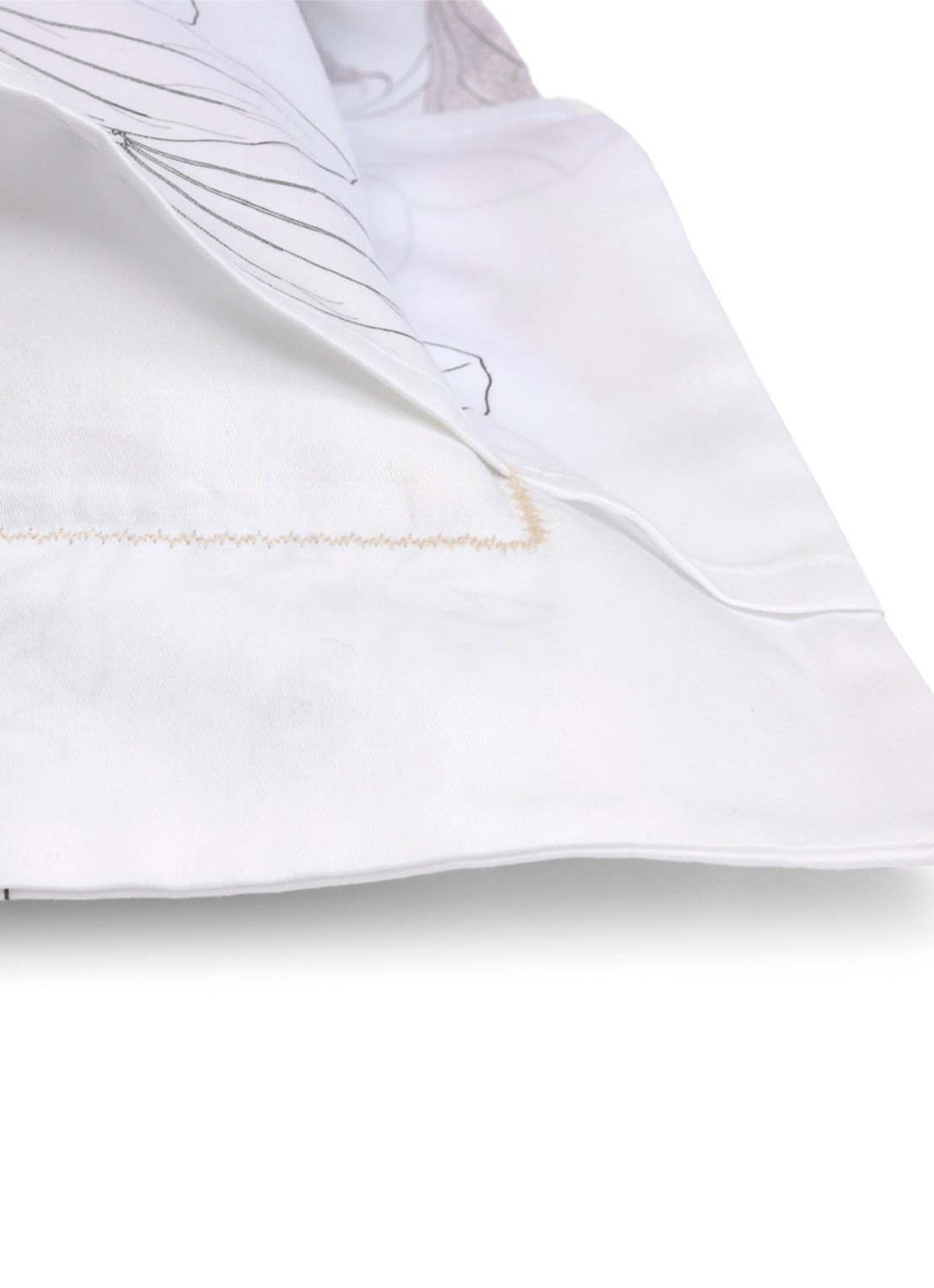 Yves Delorme Orchidee kussensloop - detail 5 wit