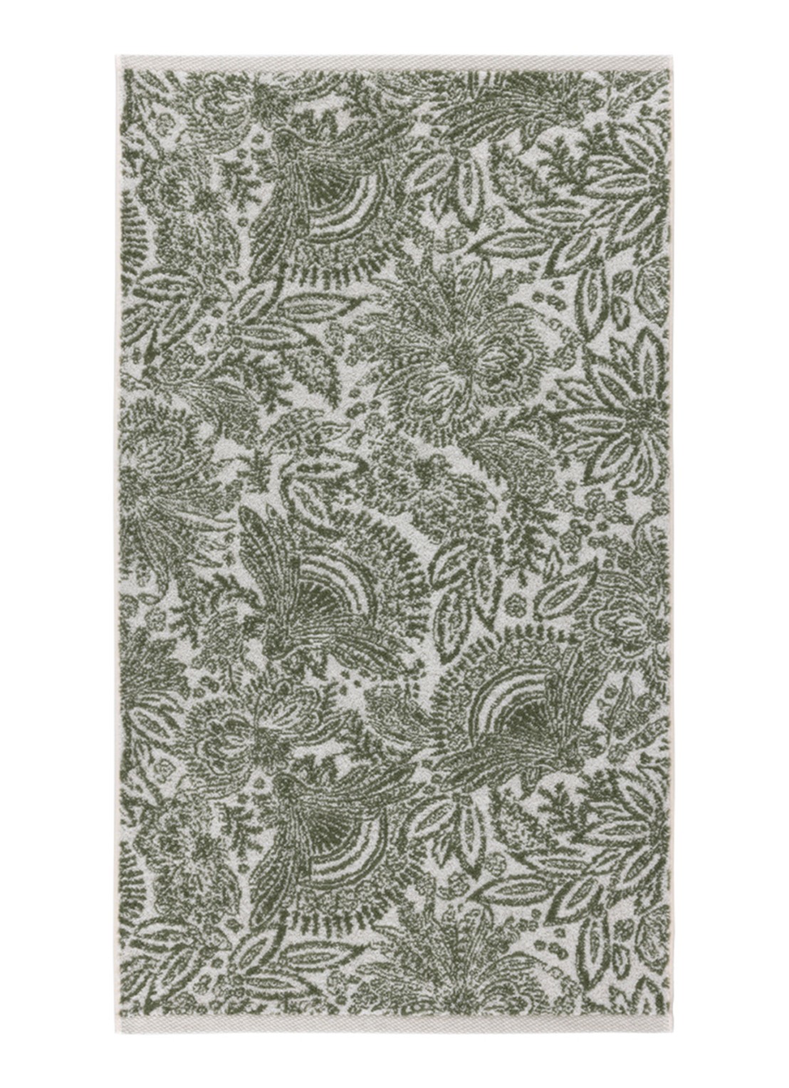 Yves Delorme Patio badhanddoek - 55 x 100 cm - voorkant 2 mosgroen