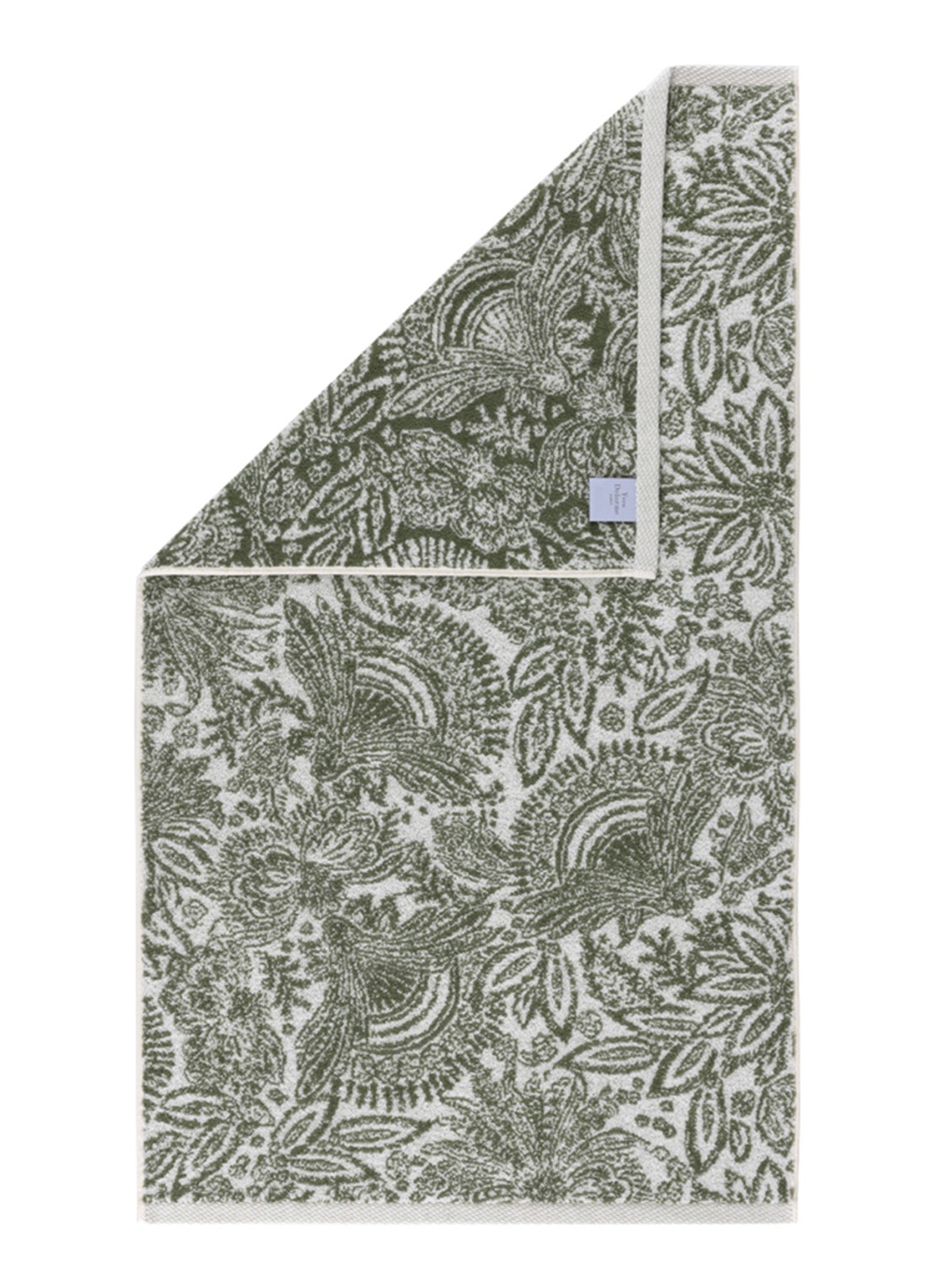 Yves Delorme Patio badhanddoek - 55 x 100 cm - voorkant 3 mosgroen