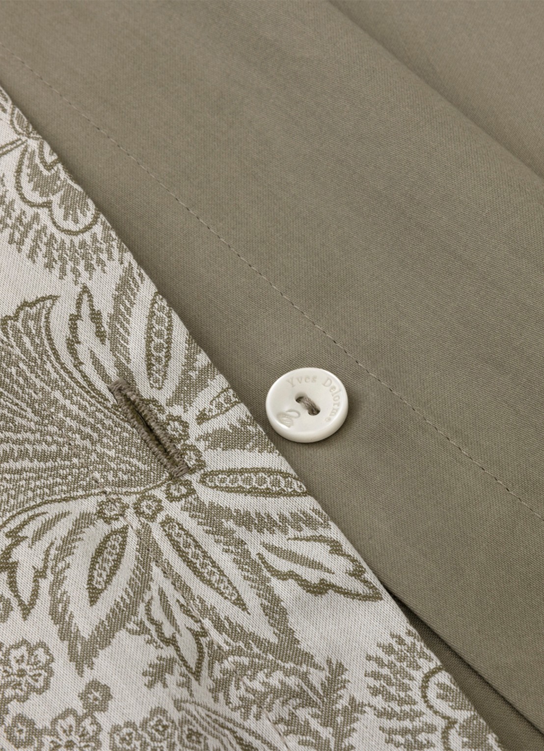 Yves Delorme Patio dekbedovertrek - exclusief kussenslopen - achterkant 6 beige