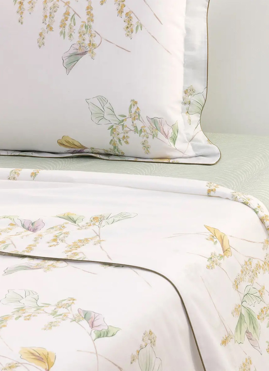 Yves Delorme Pollen laken - voorkant 4 wit