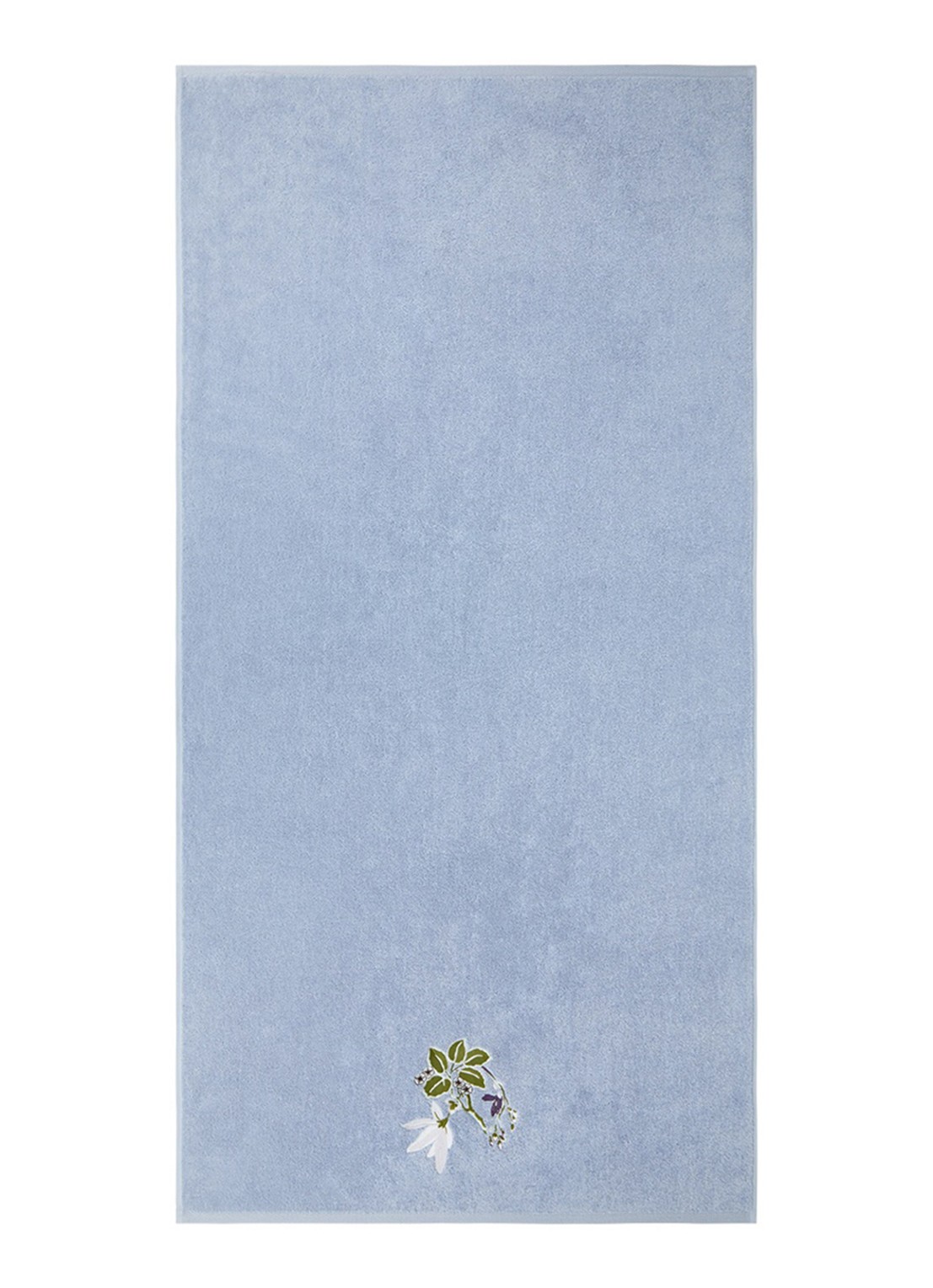 Yves Delorme Rameau badhanddoek - 450 gr/m2 - 70 x 140 cm - voorkant lichtblauw