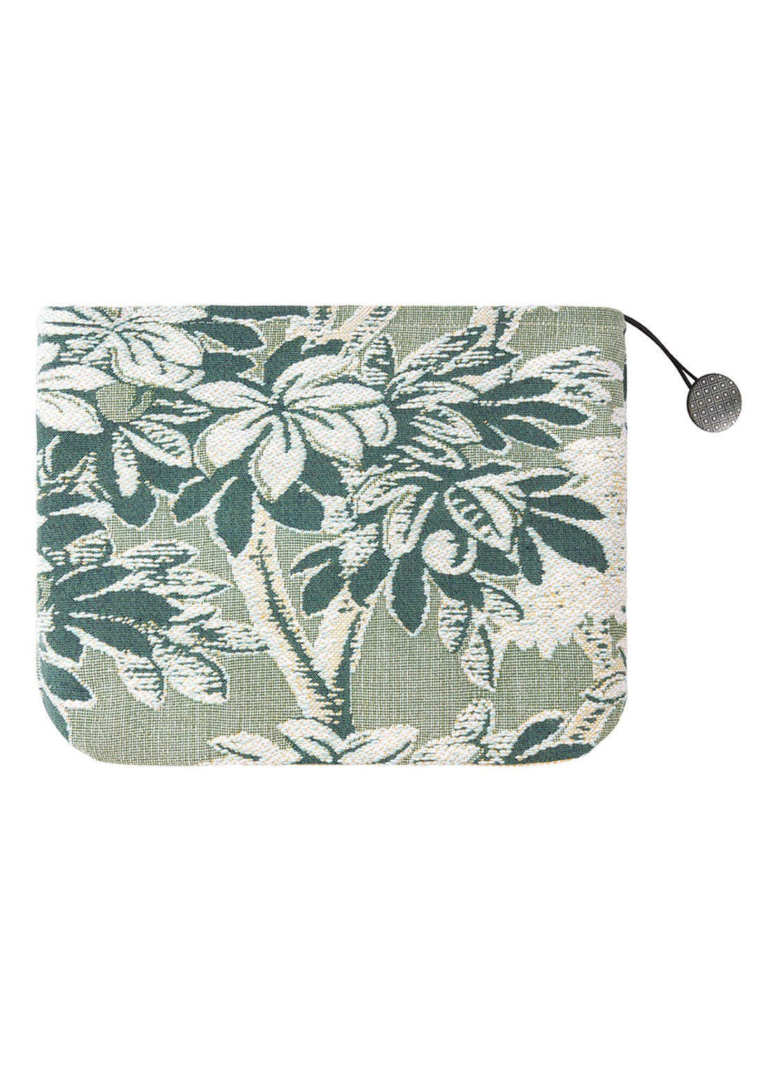 Yves Delorme Scarlett toilettas met print - achterkant groen