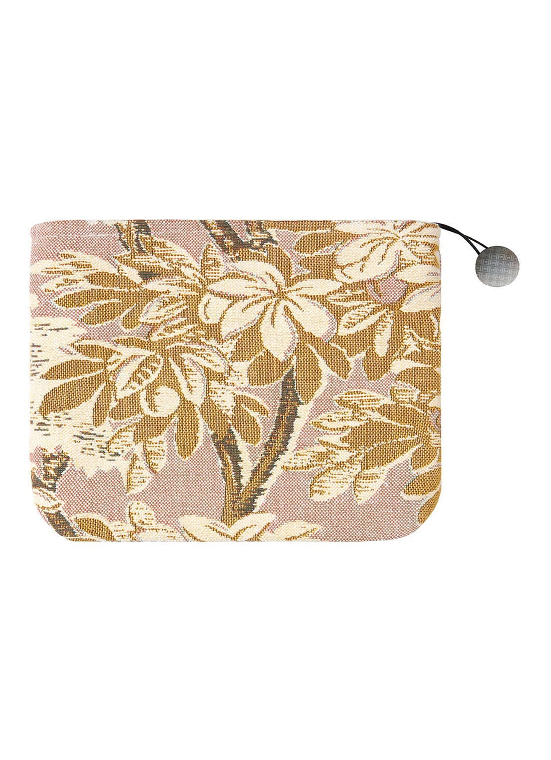 Yves Delorme Scarlett toilettas met print - achterkant 4 oudroze