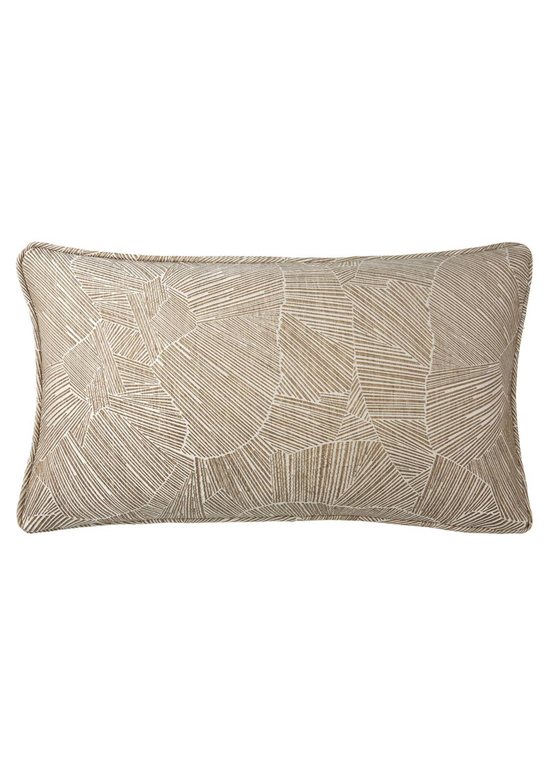 Yves Delorme Séquoia sierkussenhoes 33 x 57 cm - voorkant 2 beige