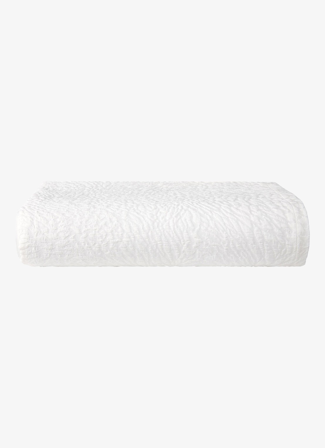 Yves Delorme Souvenir bedsprei in katoenblend - voorkant 3 wit
