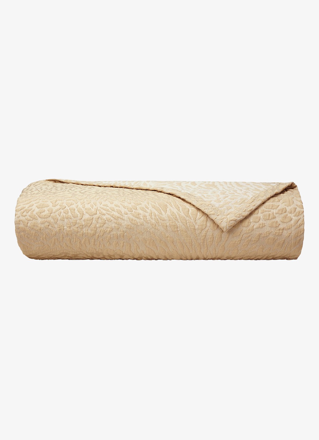 Yves Delorme Souvenir bedsprei in katoenblend - voorkant 2 beige