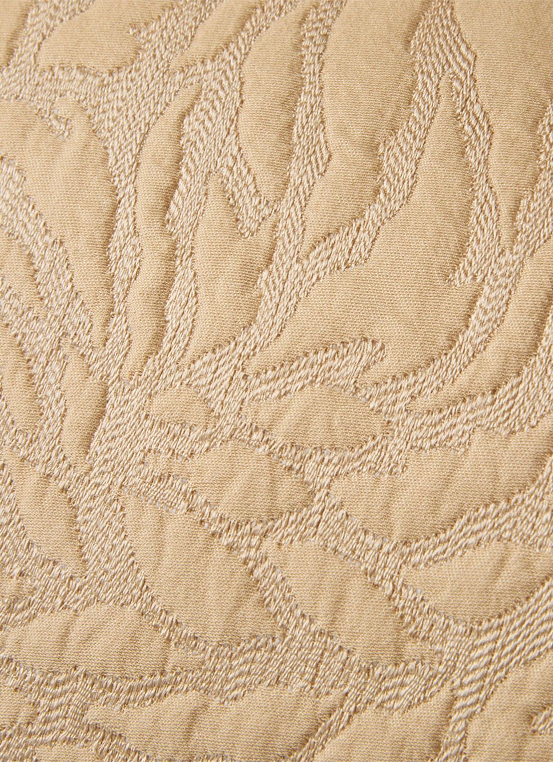 Yves Delorme Souvenir kussenhoes in zijdeblend 33 x 57 cm - achterkant beige