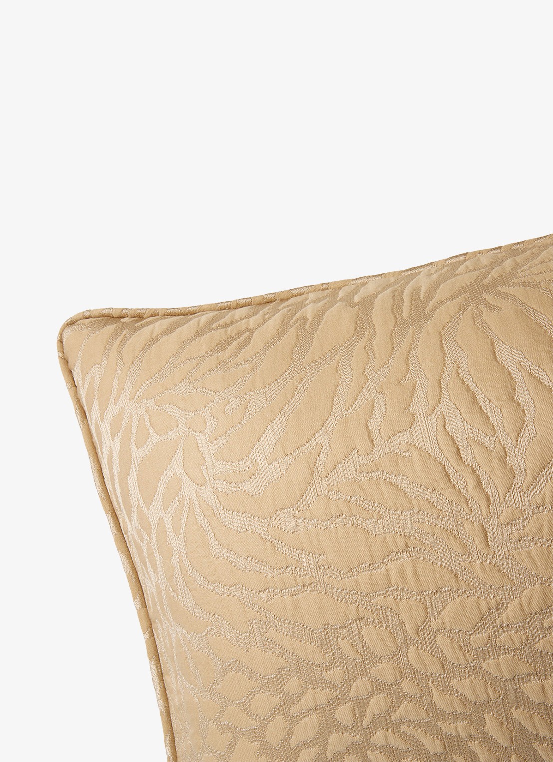 Yves Delorme Souvenir kussenhoes in zijdeblend 33 x 57 cm - voorkant 3 beige