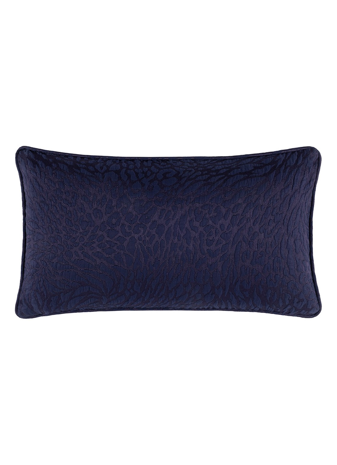 Yves Delorme Souvenir kussenhoes in zijdeblend 33 x 57 cm - voorkant donkerblauw