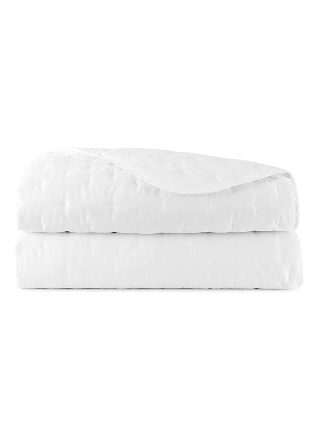 Yves Delorme Triomphe bedsprei van katoensatijn - voorkant wit