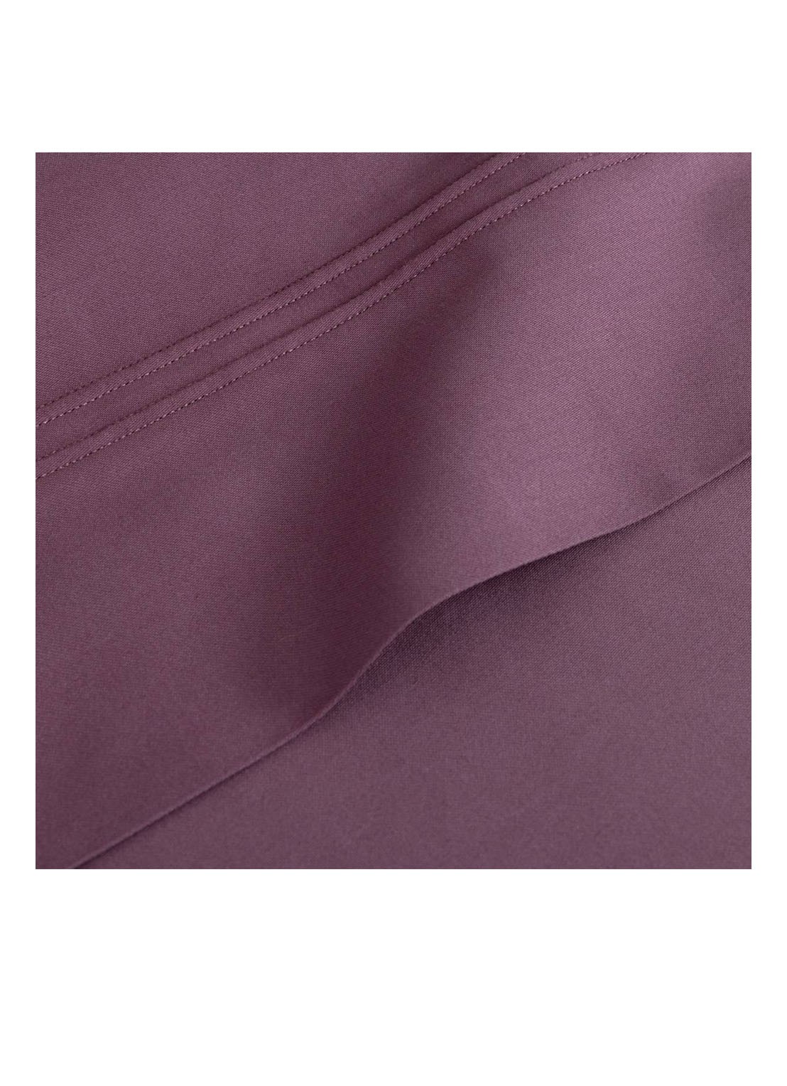 Yves Delorme Triomphe laken van katoensatijn 310TC - achterkant 5 aubergine