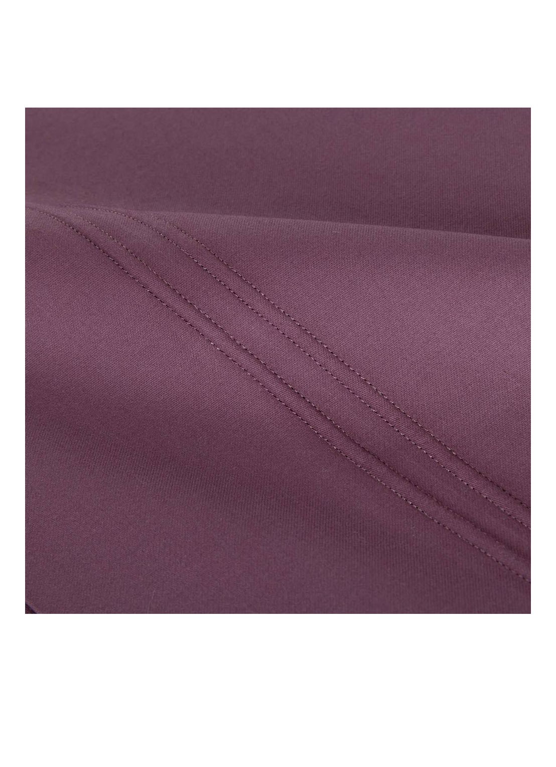 Yves Delorme Triomphe laken van katoensatijn 310TC - detail 4 aubergine
