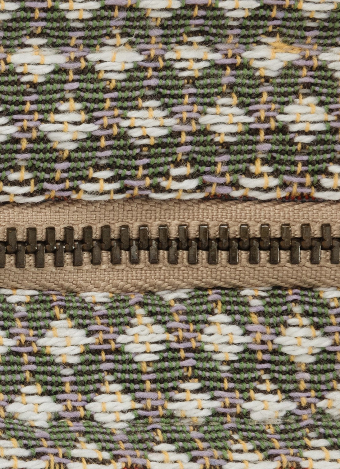 Yves Delorme Voliere toilettas met print - achterkant 4 beige