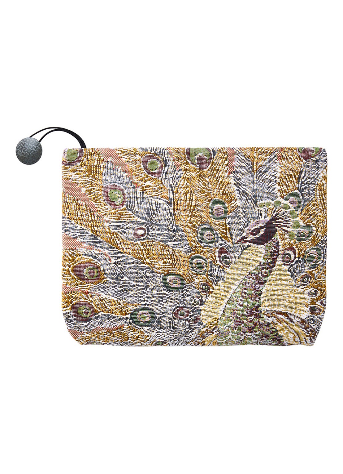 Yves Delorme Voliere toilettas met print - voorkant 2 beige