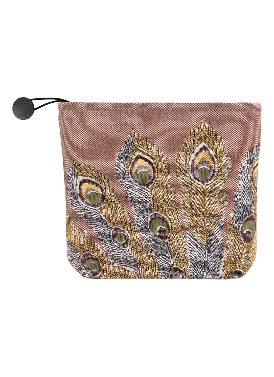 Yves Delorme Voliere toilettas met print - voorkant 3 beige