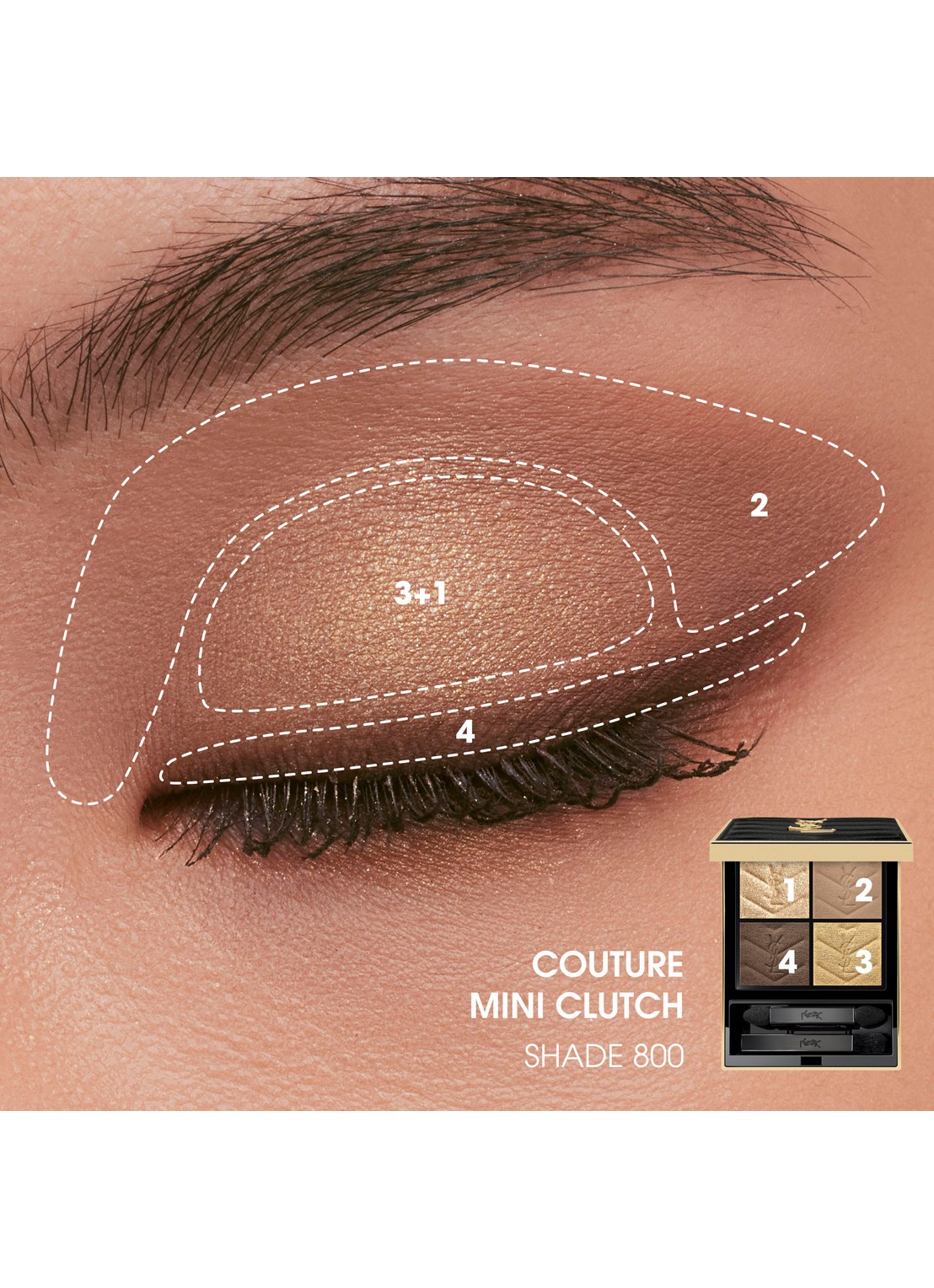 Yves Saint Laurent Couture Mini Clutch – travel size oogschaduw palette - detail 4 800 over dore