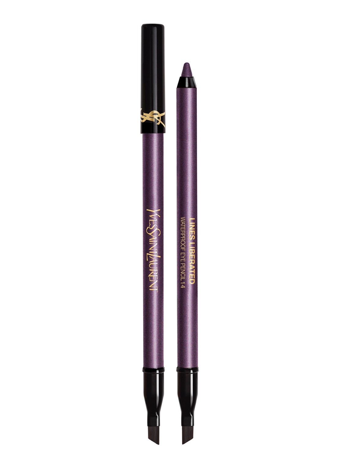 Yves Saint Laurent Lines Liberated - oogpotlood  - voorkant 4 14 magnetic purple