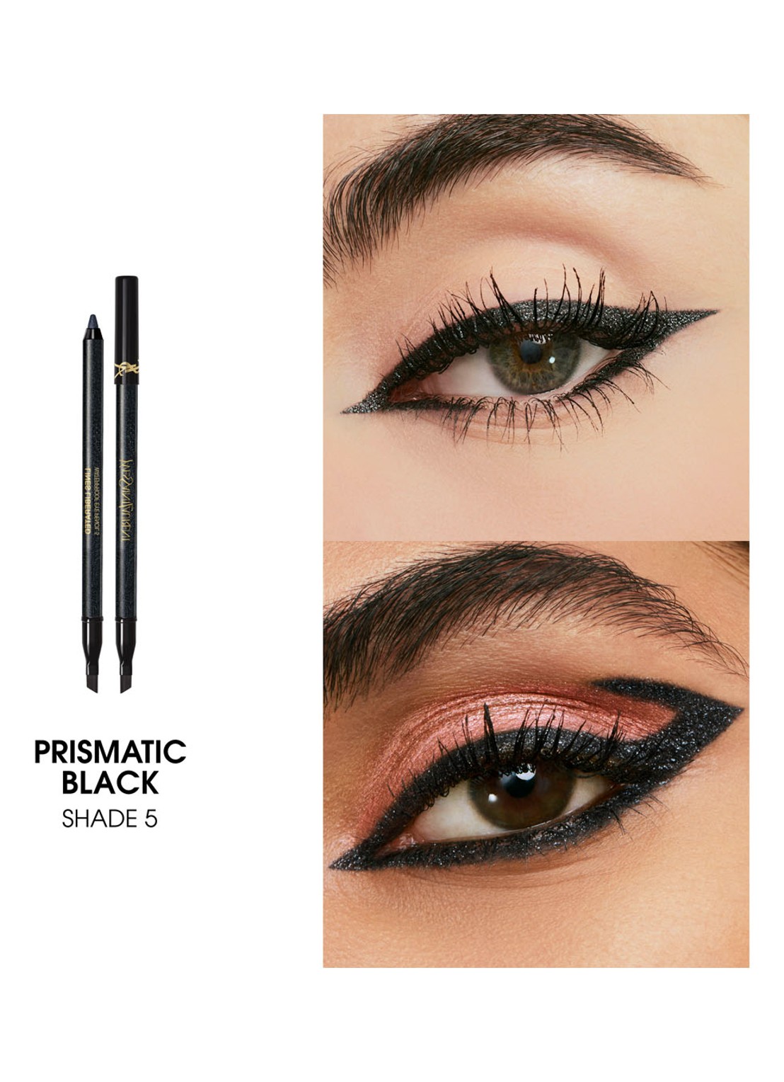 Yves Saint Laurent Lines Liberated - waterproof oogpotlood - detail 3 05 prismatic black