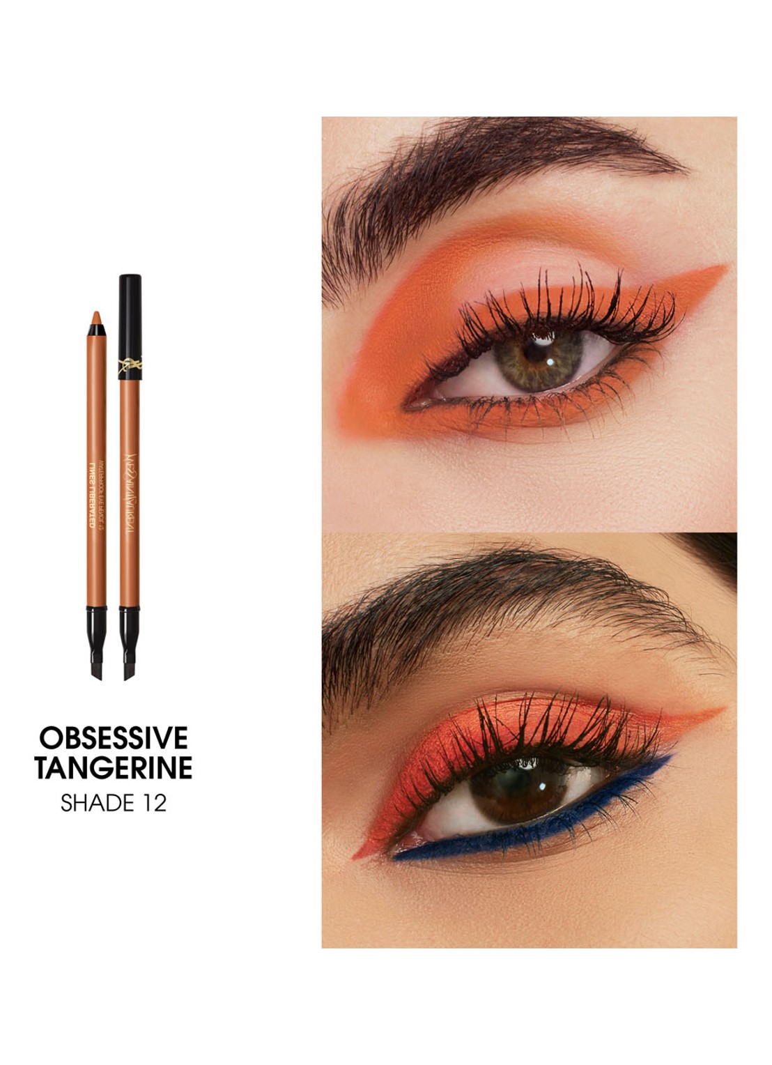 Yves Saint Laurent Lines Liberated - waterproof oogpotlood - detail 2 12 obsessive tangerine