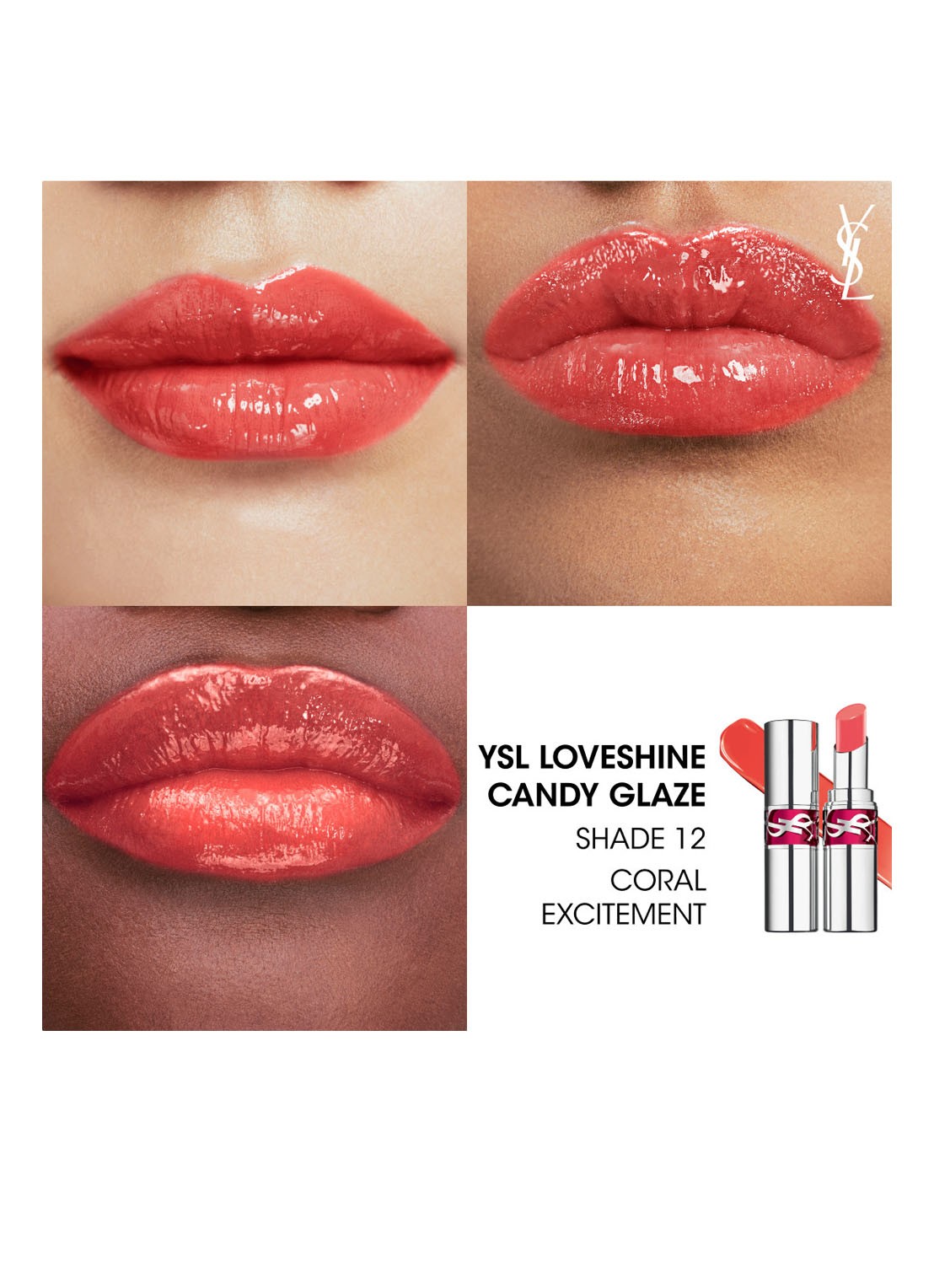 Yves Saint Laurent Loveshine Candy Glaze - lipgloss - detail 5 12 coral excitement