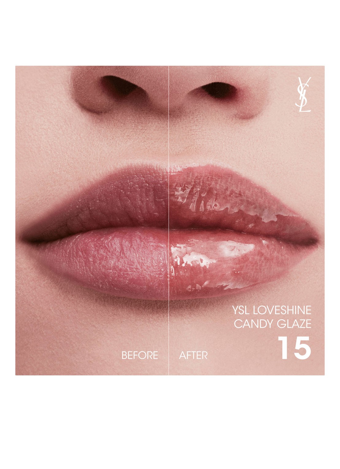 Yves Saint Laurent Loveshine Candy Glaze - lipgloss - detail 2 15 showcasing nude